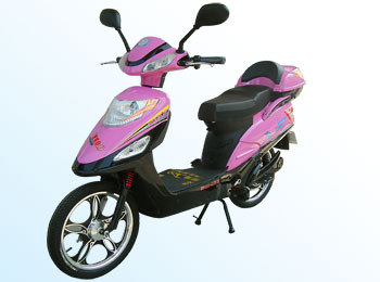 Pink Electric Step-Through Scooter for Urban Commuting