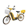 Step-Through Frame Electric Bicycle with Basket and Rack