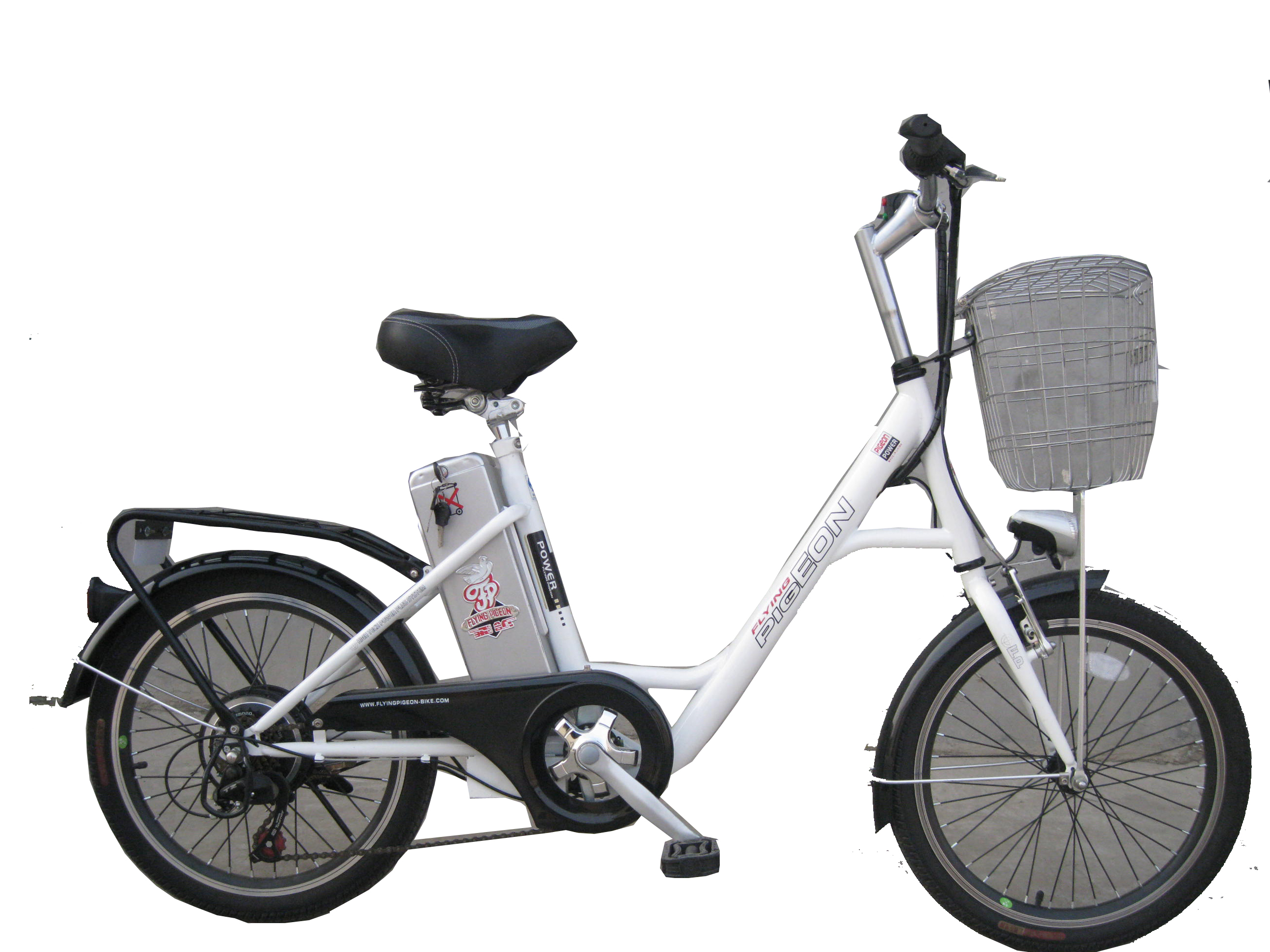 Step-Through Frame Electric Bicycle with Basket