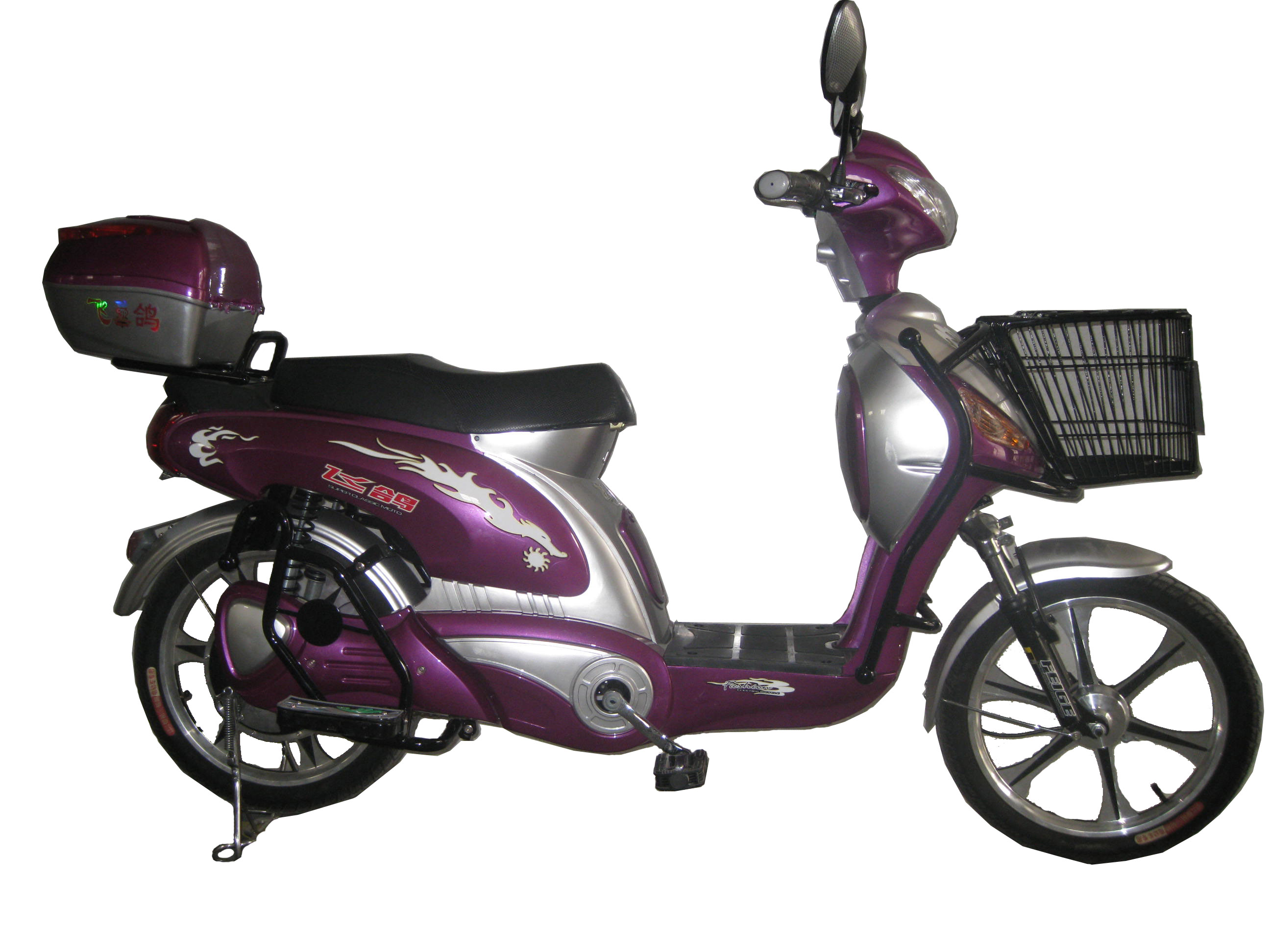 Electric Step-Through City Bicycle with Storage