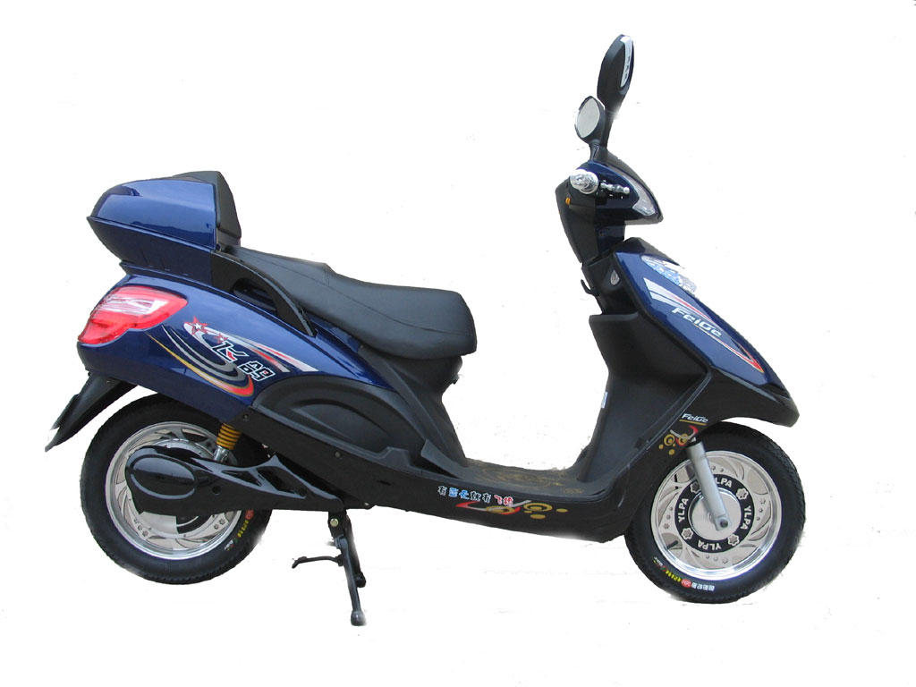 Electric Step-Through Scooter with Rear Storage