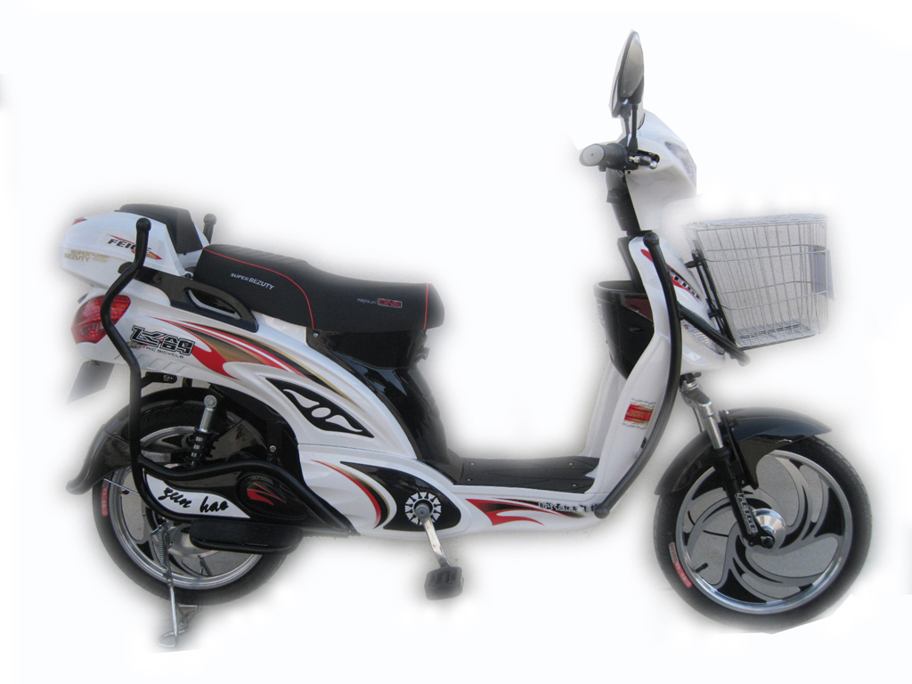 Step-Through Electric Bicycle with Basket
