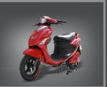Red Electric Step-Through Scooter for Urban Commuting