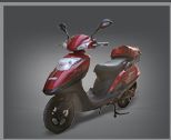 Red Electric Step-Through Scooter for Commuting