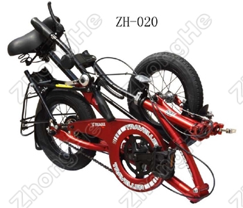 Folding Commuter Bicycle with Integrated Rack