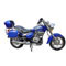 Blue Touring Motorcycle with Saddlebags
