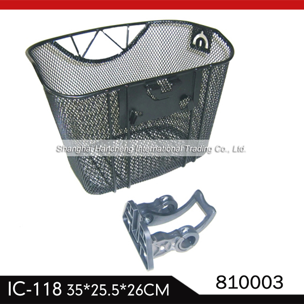 Metal Mesh Bicycle Basket with Handle