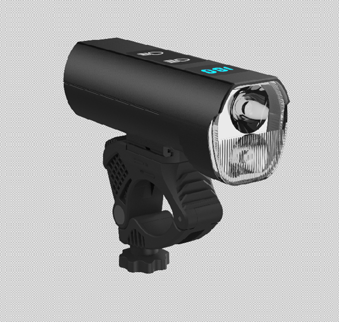 Bicycle LED Headlight with Digital Display