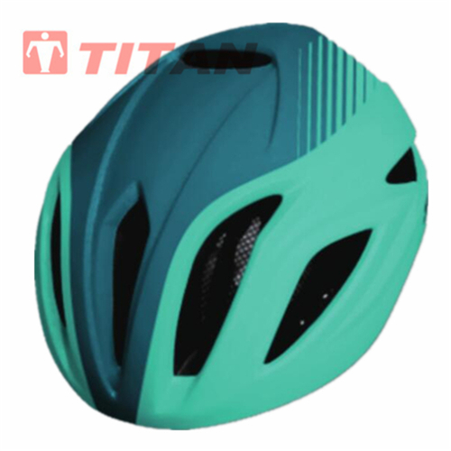 Side profile of in-mold bicycle helmet