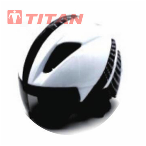 Rear view of aerodynamic bicycle helmet
