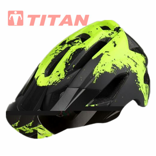 Bicycle helmet in a mountain biking context