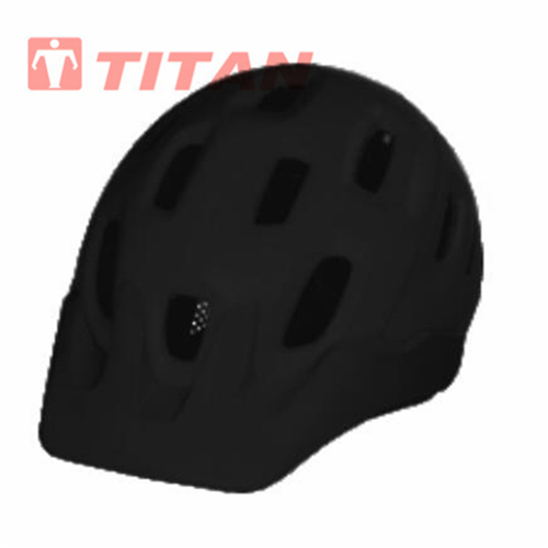 Side view of a white vented bicycle helmet