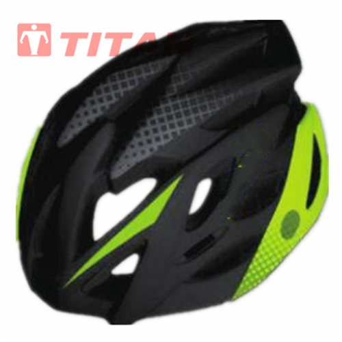 Bicycle helmet in black and neon green
