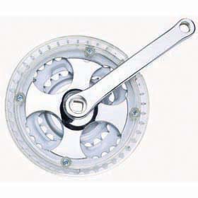 Bicycle Single Chainring Crankset with Guard