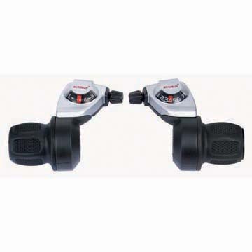 Bicycle Twist Shifters with Gear Indicators