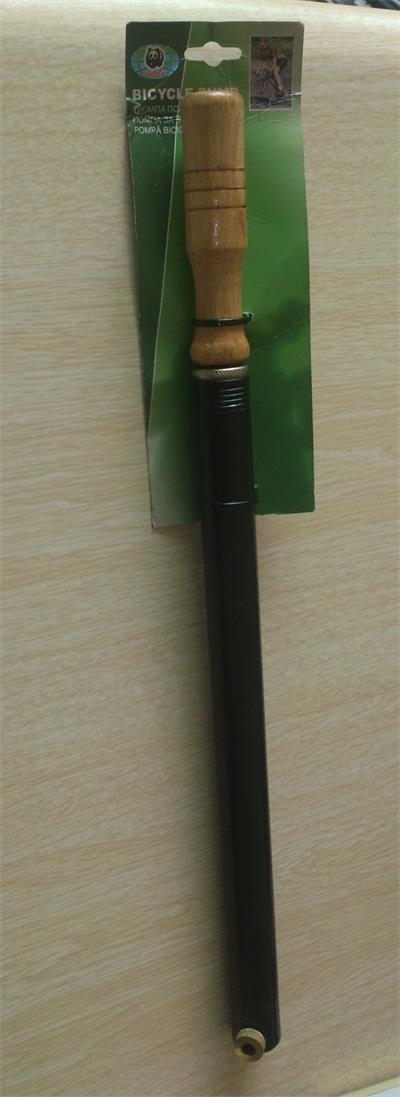 High-Pressure Bicycle Tire Inflator with Wooden Handle