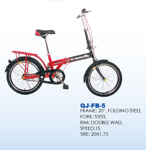 20-Inch Folding Bicycle with Steel Frame