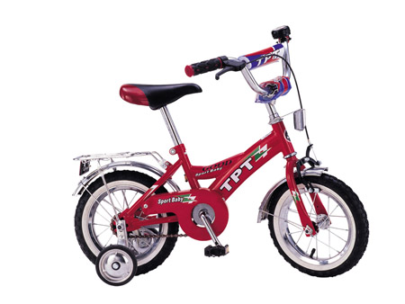 Children's Step-Through Bicycle with Training Wheels