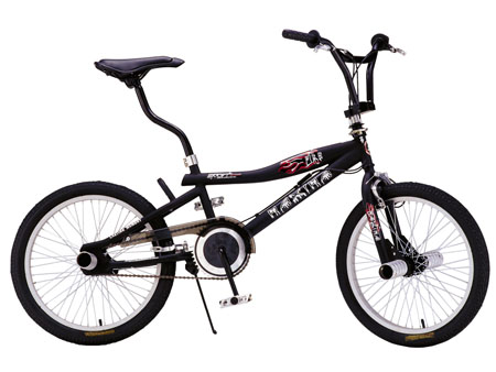 Black BMX Bicycle with High-Rise Handlebars