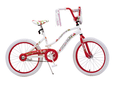 Children's Bicycle with Floral Accents