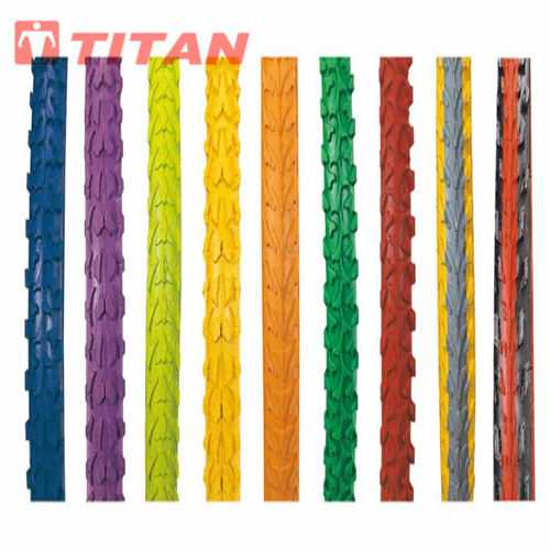 Collection of bicycle tyres in various colors