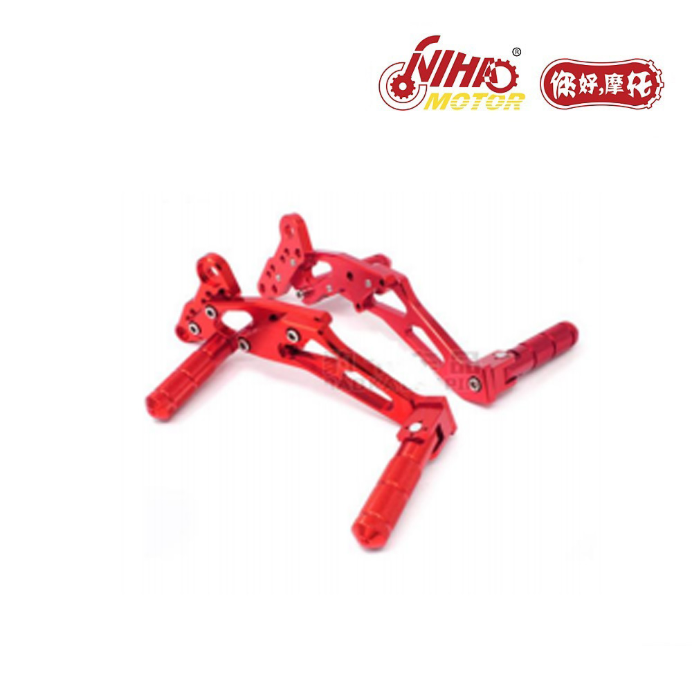 Front and rear CNC aluminum foot pedal set