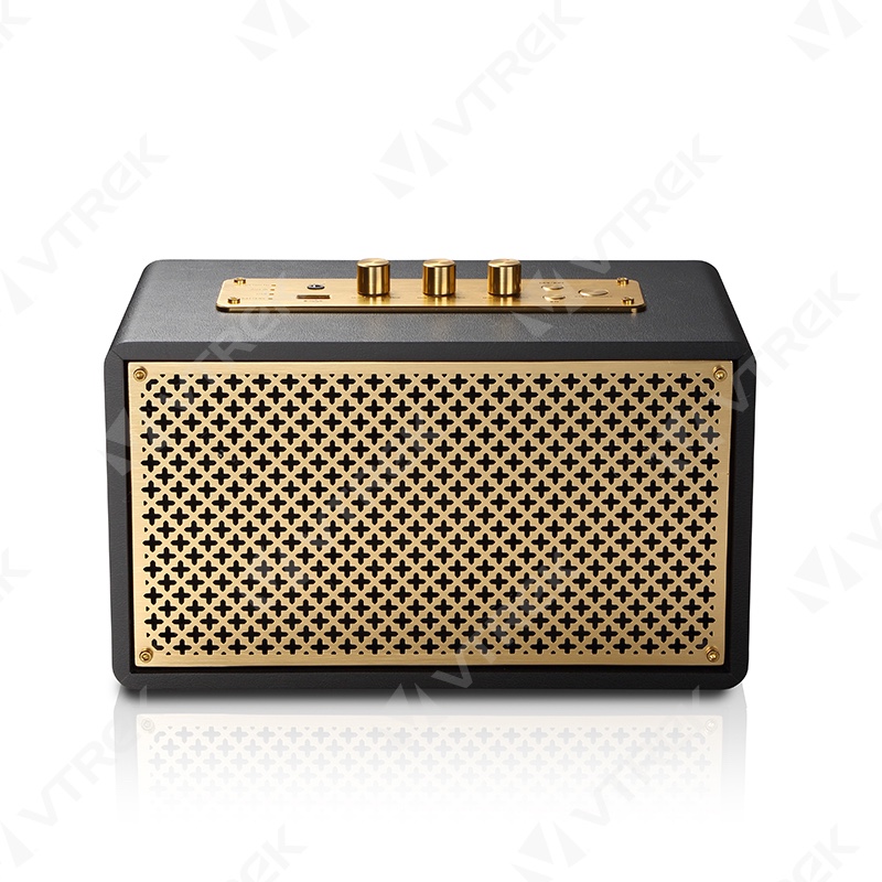 Portable Bluetooth Speaker with Wooden Housing