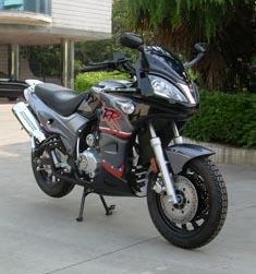 Black Off-Road Motorcycle with Knobby Tires
