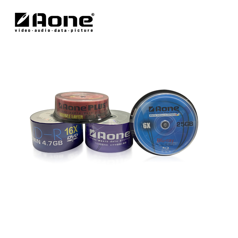 4.7GB Recordable DVD-R Disc with White Glossy Top