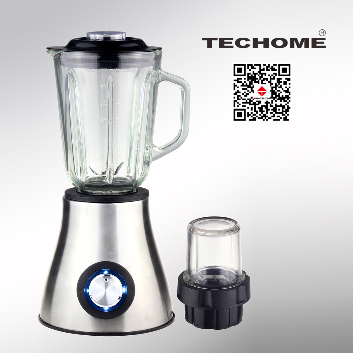 Kitchen Countertop Blender with Glass Jar