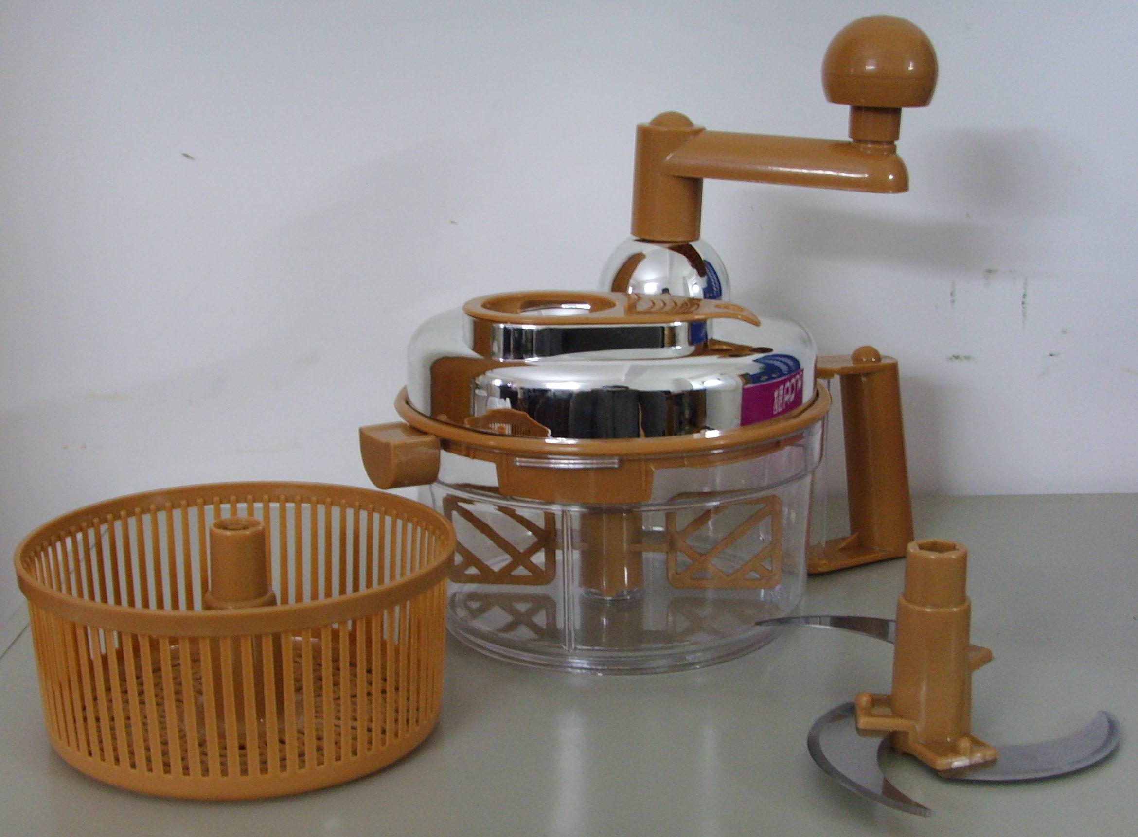 Manual Food Processor with Interchangeable Attachments