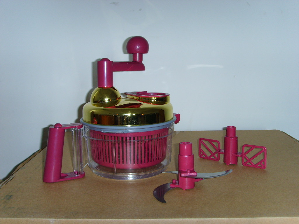 Manual Food Chopper with Interchangeable Blades