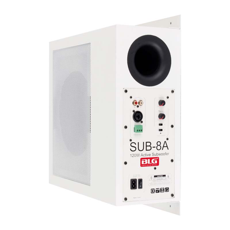 BLG SUB-8A installation wall-mount active subwoofer with 120W RMS D-Class amplifier - Image 2