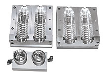 Two-Cavity Blow Mold for Plastic Bottles
