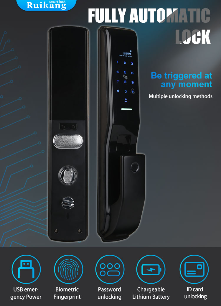 Bluetooth App Wifi Touch Contact Biometric Digital Keyless Fingerprint Smart Door Lock - Image 2