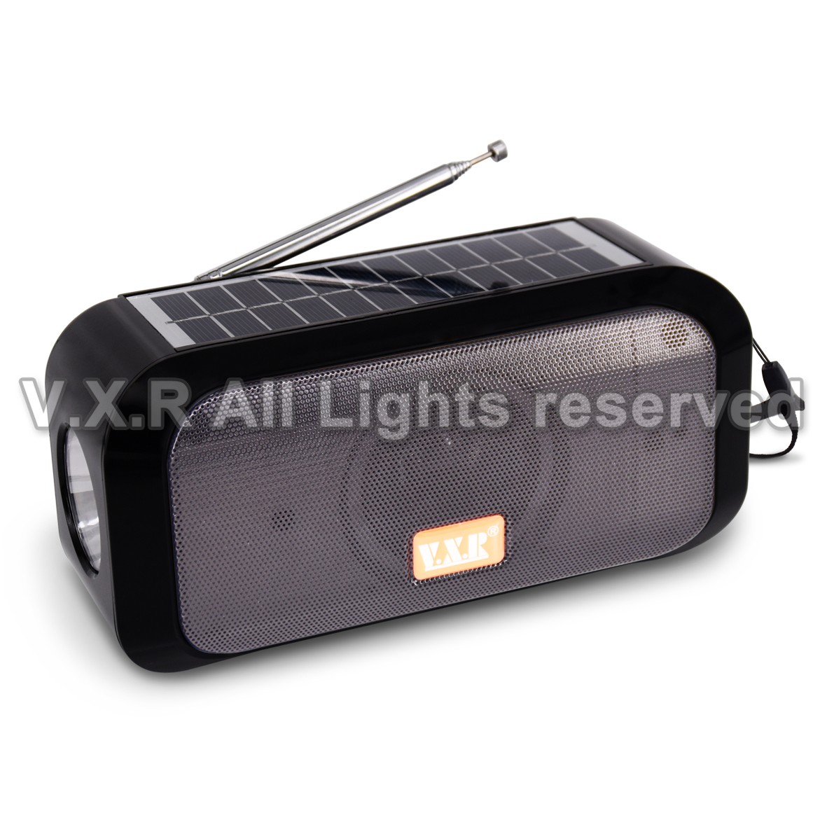 Portable Solar Powered Bluetooth Speaker with Flashlight