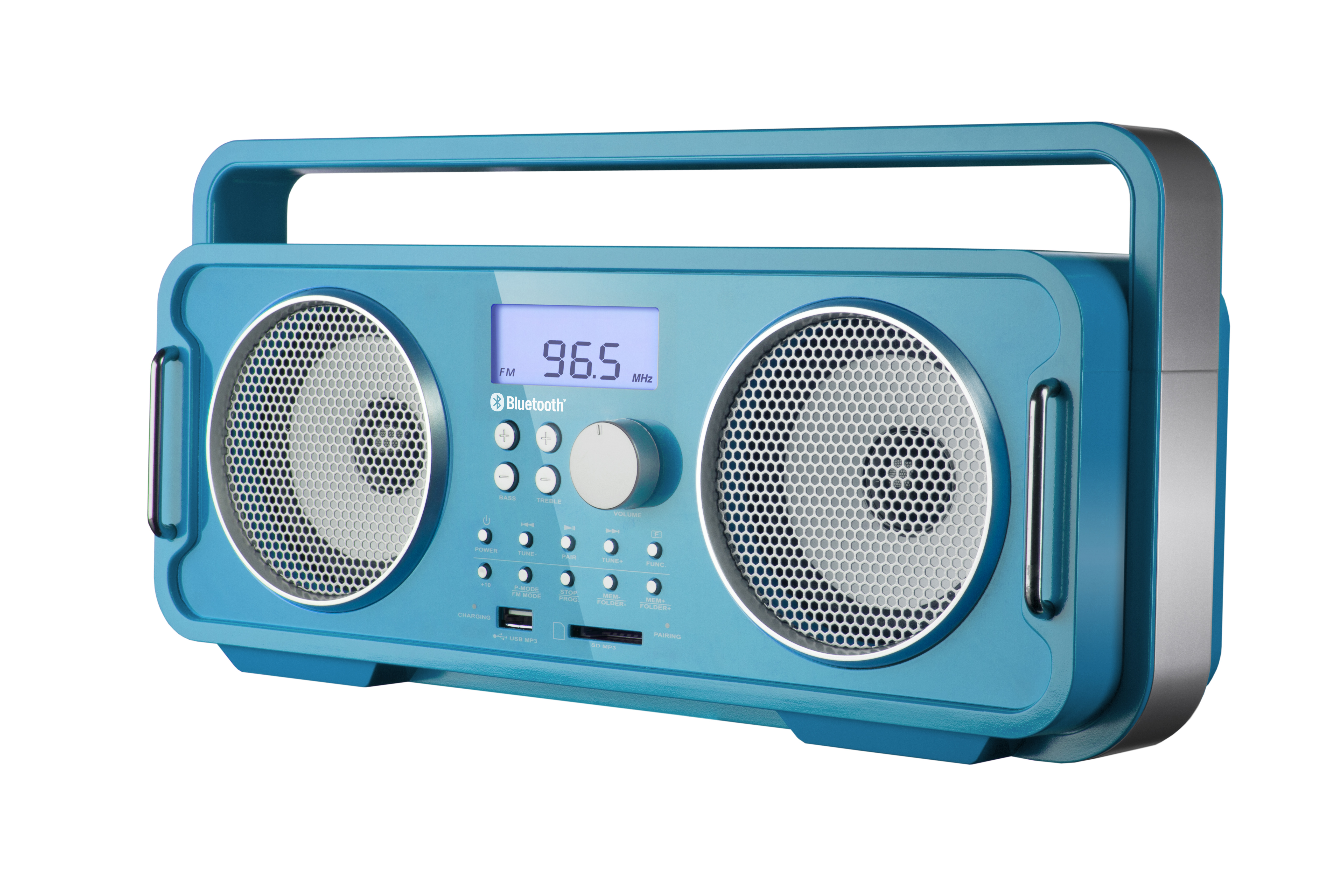 Portable Stereo Boombox with Bluetooth