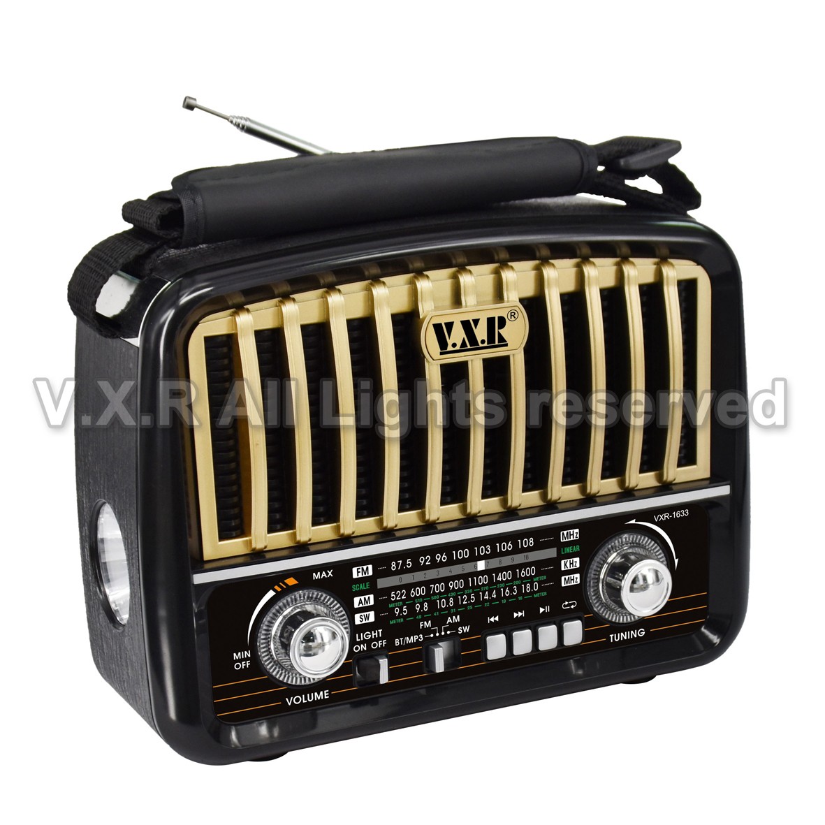 Portable AM/FM/SW Radio with Bluetooth and MP3 Player