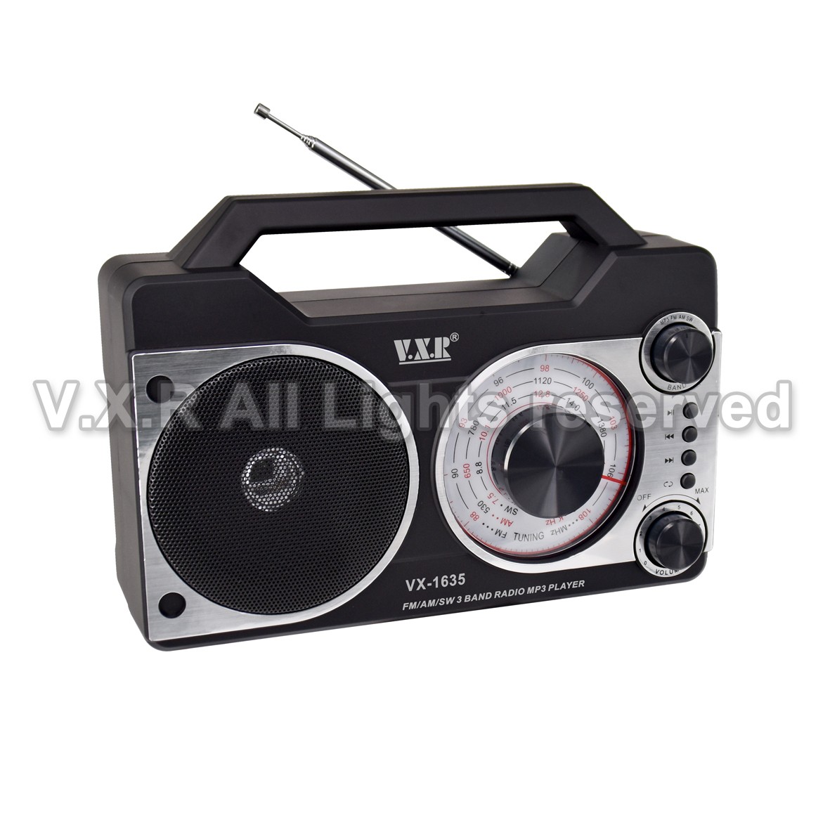Portable AM/FM/SW Radio with Bluetooth and Torch