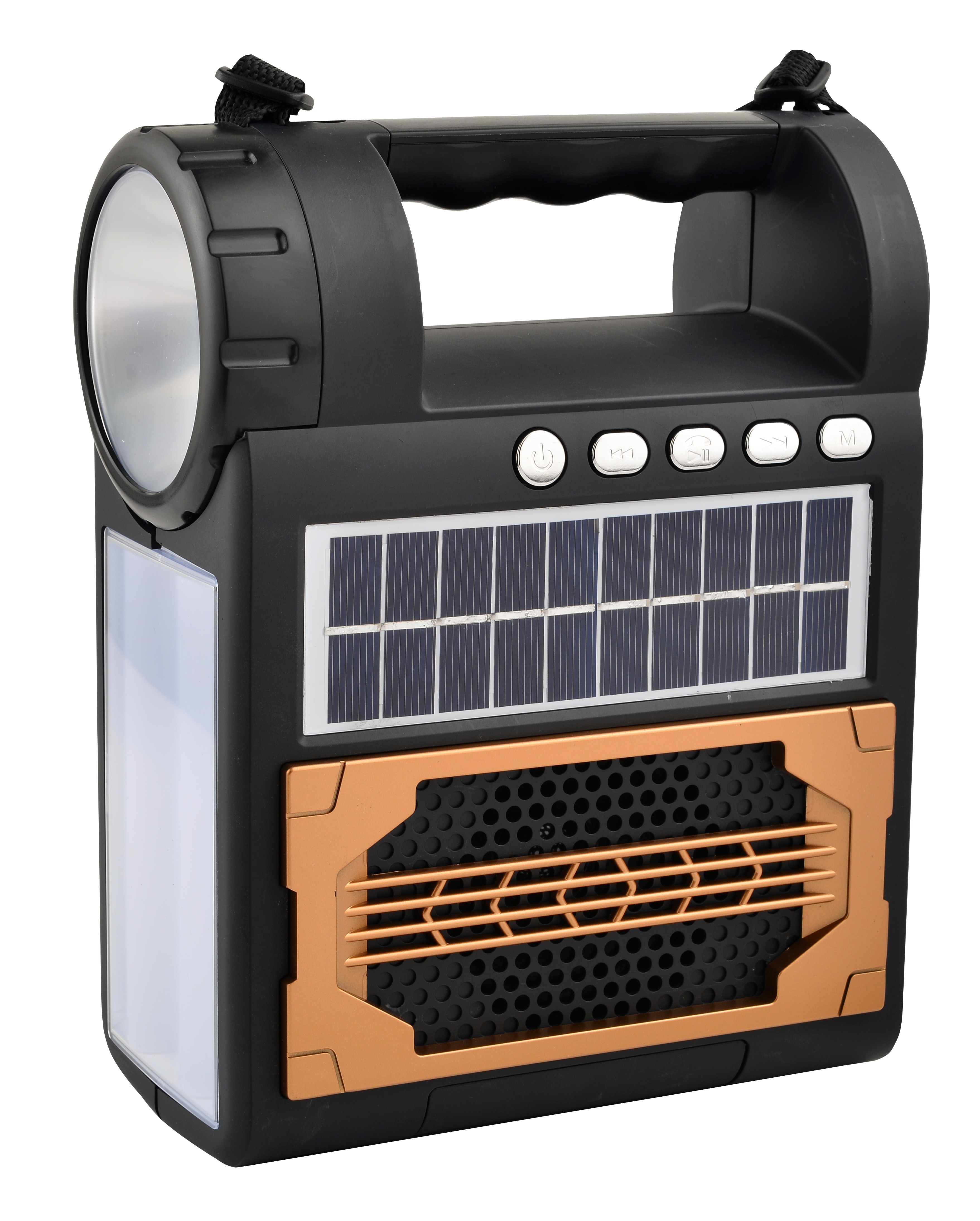 Solar Powered Bluetooth Speaker with LED Flashlight