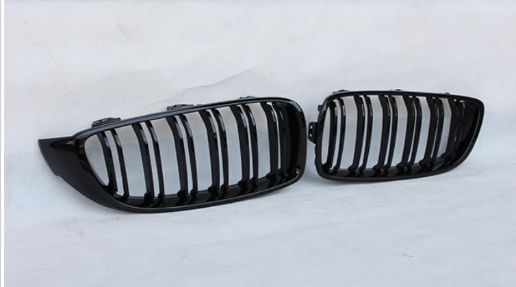 High-Gloss Black Double Slat Kidney Grille for 2014-2018 BMW 4 Series F32