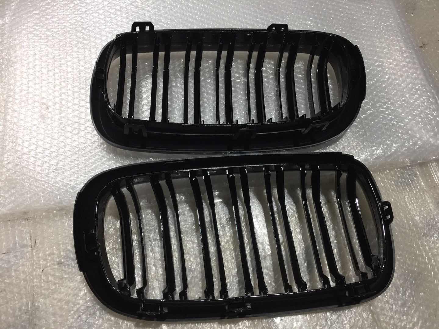 Gloss Black Double Slat Front Kidney Grilles for BMW X5 F15/X6 F16 (2014-2018)