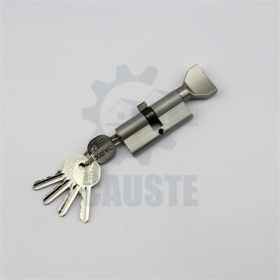 BN Finish Iron Plate Door Lock with Aluminum Handle