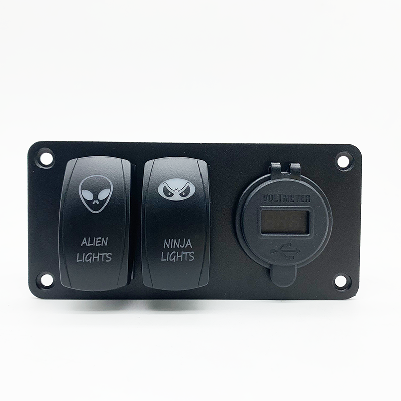Marine switch panel front interface