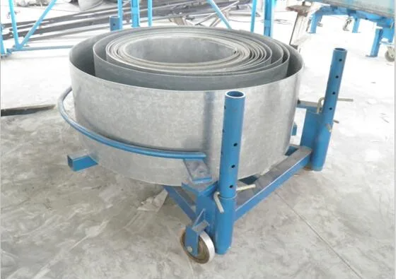 Spiral steel silo forming rings and support frame