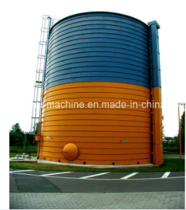 Completed large capacity spiral steel silo