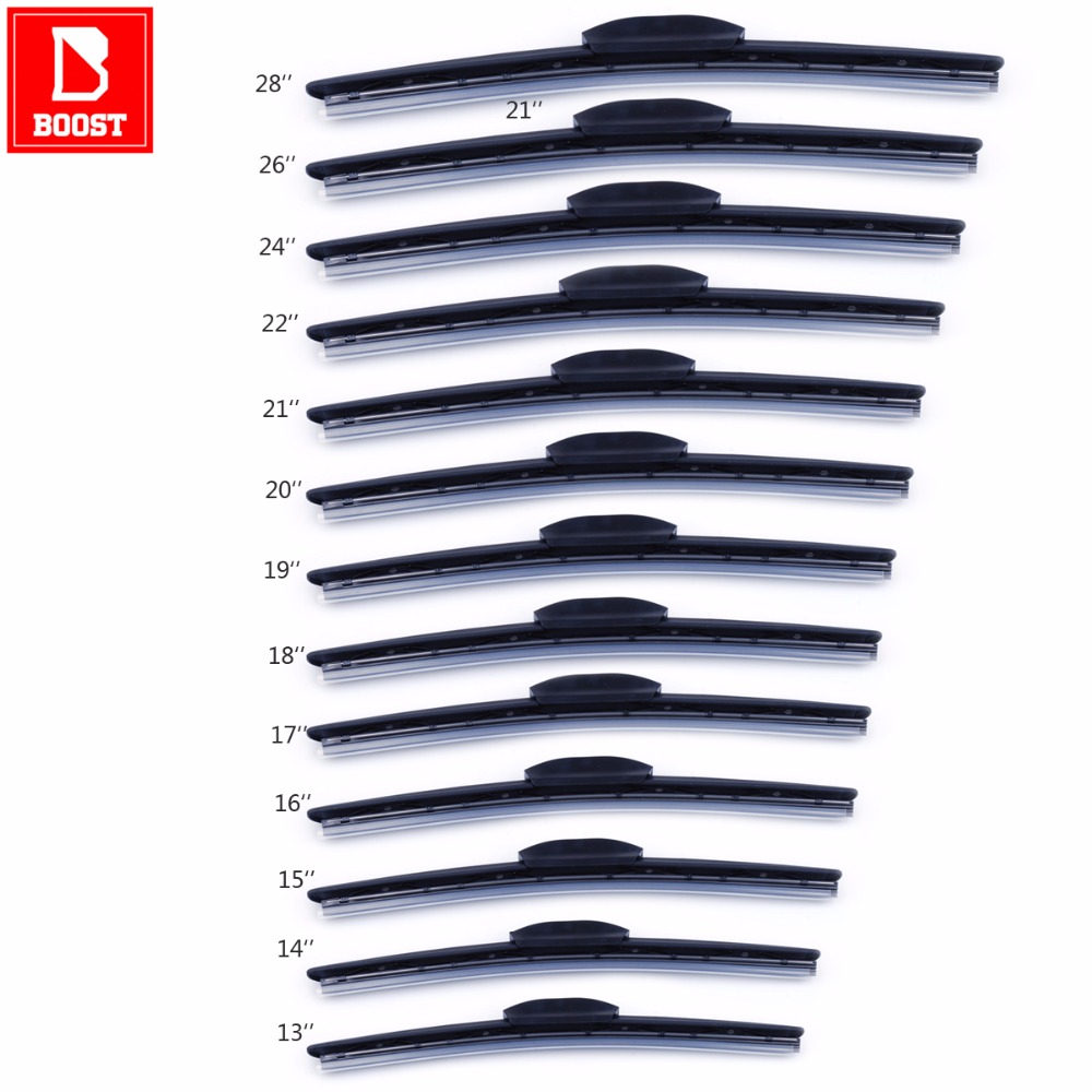 BOOST Car Windscreen Wiper Blades 13" to 28"inch Universal Car U-type Soft Rubber - Image 2