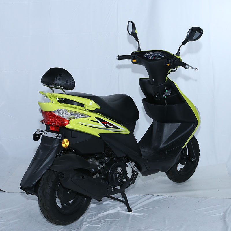 Side profile of the scooter