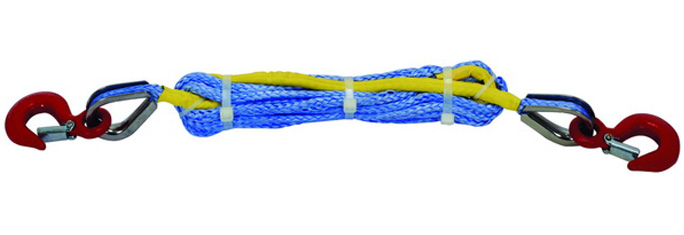 Vehicle Recovery Tow Strap with Metal Hooks