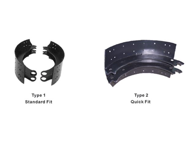 Curved Brake Shoes with Perforations